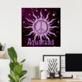 Peace Sun Aquarius Poster (Thuiskantoor)