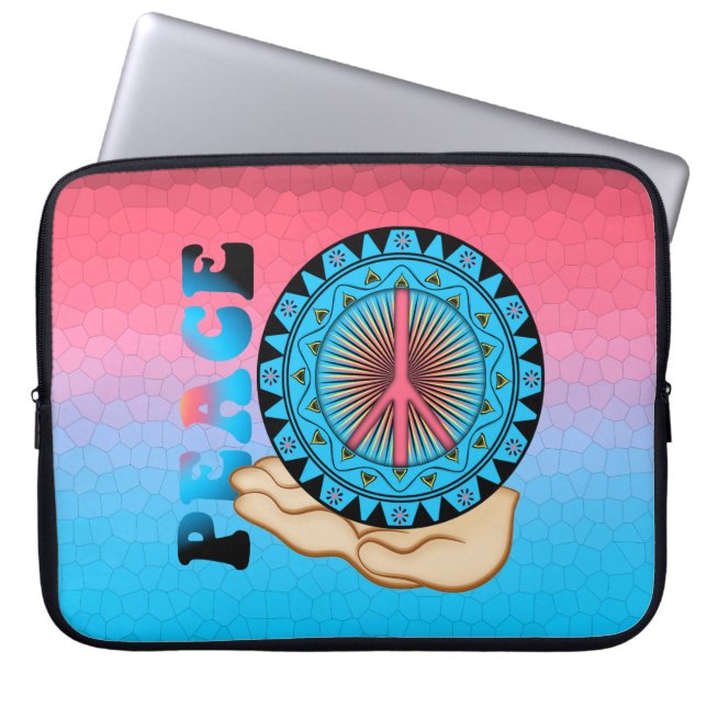 Peace ~ Sun Laptop Sleeve (Voorkant)