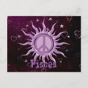 Peace Sun Pisces Briefkaart