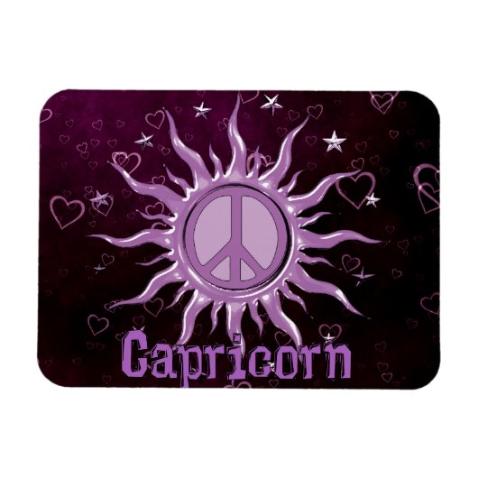 Peace Sun Steenbok Magneet (Horizontaal)