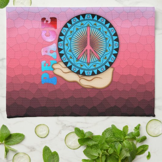 Peace ~ Sun Theedoek (Gevouwen)