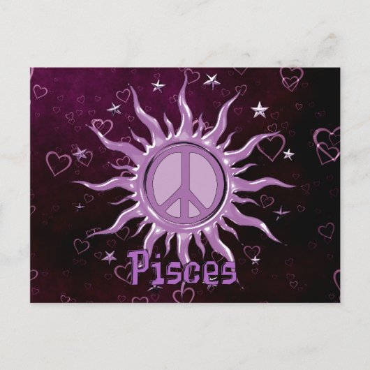 Peace Sun Vissen Briefkaart (Voorkant)