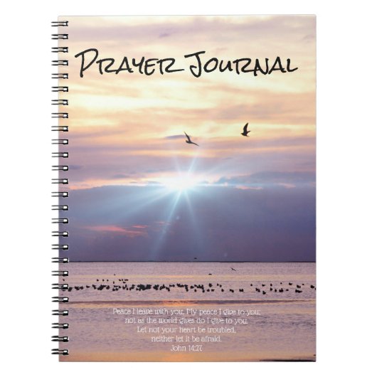 Peace Sunset Ocean Prayer Journal Notitieboek (Voorkant)