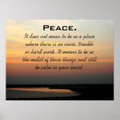 Peace Sunset Poster (Voorkant)