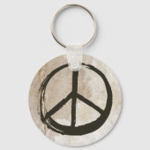 Peace Symbol Hippie Love 1960s Sign Mud Soiled Sleutelhanger (Voorkant)
