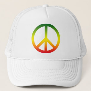 Peace Symbol Rasta Trucker Pet