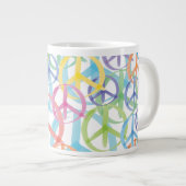 Peace Symbols Art Extra Grote Beker (Voorkant rechts)