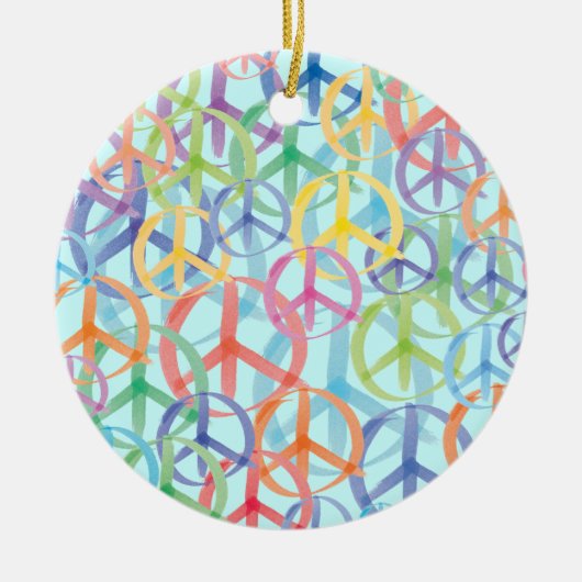 Peace Symbols Art Keramisch Ornament (Voorkant)