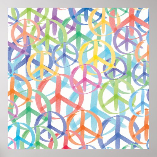 Peace Symbols Art Poster (Voorkant)