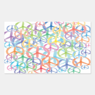 Peace Symbols Art Rechthoekige Sticker