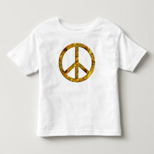 PEACE-symbool - GOLD Kinder Shirts