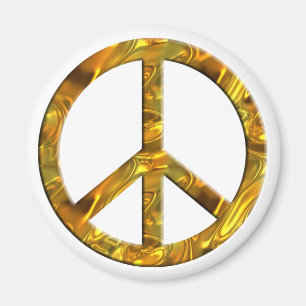 PEACE-symbool - GOLD Magneet