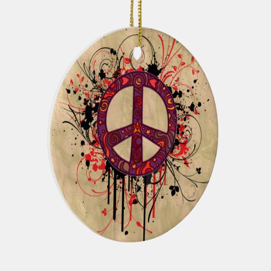  PEACE-SYMBOOL KERAMISCH ORNAMENT (Rechts)