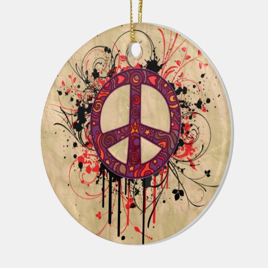  PEACE-SYMBOOL KERAMISCH ORNAMENT (Links)
