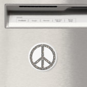 PEACE-symbool - SILVER Magneet (Insitu (Vaatwasser))