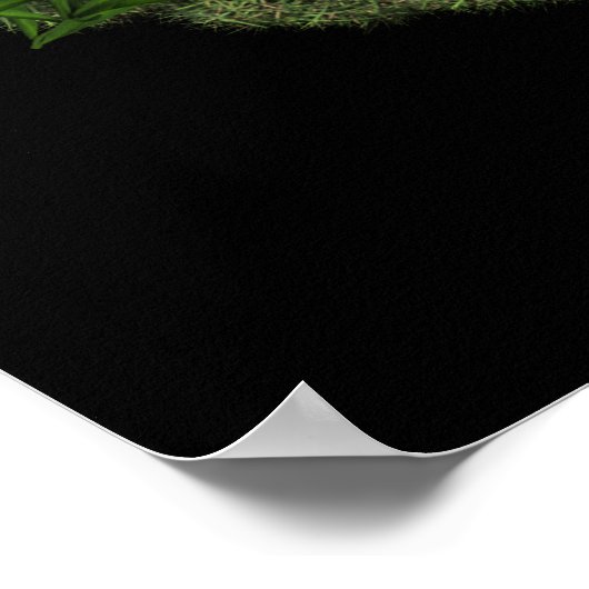 PEACE-symbool van Real Grass Flowers Hippie 60s Si Poster (Hoek)