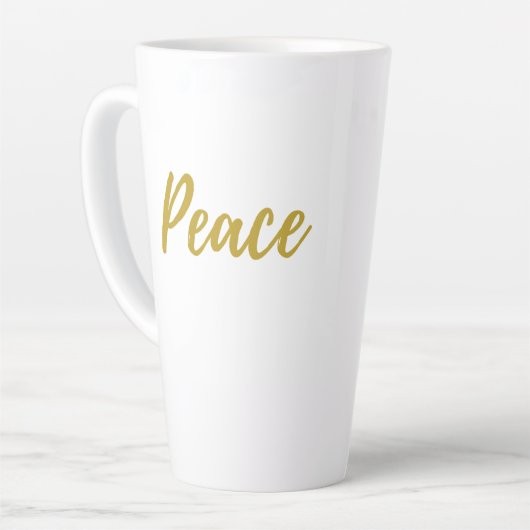Peace Tall Latte Mok (Linkerhoek)