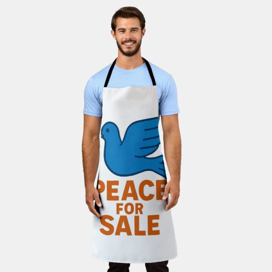 Peace themed apron schort (Gedragen)