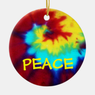 PEACE-Tie Dye Design Ornament