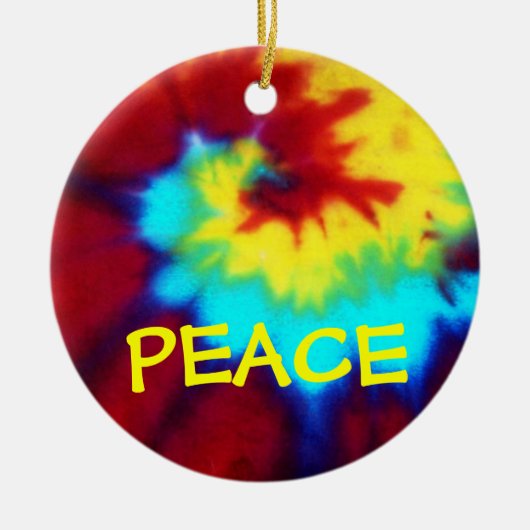 PEACE-Tie Dye Design Ornament (Voorkant)