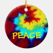 PEACE-Tie Dye Design Ornament (Achterkant)