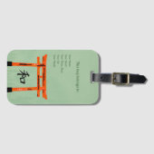 Peace Torii (op vermillion) Bagagelabel (Voorkant (horizontaal))