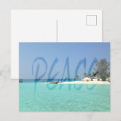 Peace Transparant White Graffiti Briefkaart (Voorkant / Achterkant)