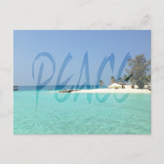 Peace Transparant White Graffiti Briefkaart (Voorkant)
