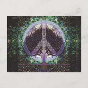 Peace Tree Mandala Heart Briefkaart