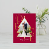 Peace Tree REAL FOLIE Vakantie Fotokaart Briefkaar Folie Feestdagen Briefkaart (Staand Voorkant)