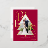 Peace Tree REAL FOLIE Vakantie Fotokaart Briefkaar Folie Feestdagen Briefkaart (Voorkant / Achterkant)