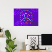 Peace Triquetra-Poster Poster (Thuiskantoor)