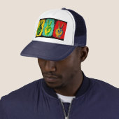 Peace Trucker Hat Pet (In situ)