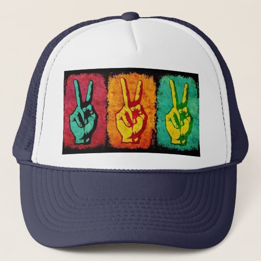 Peace Trucker Hat Trucker Pet (Voorkant)