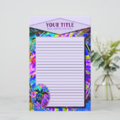 Peace Turtle Lined Stationery Briefpapier (Staand voorkant)