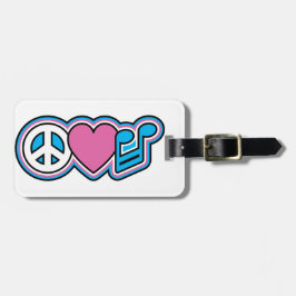 PEACE VERLIEFT MUZIEK BAGAGELABEL