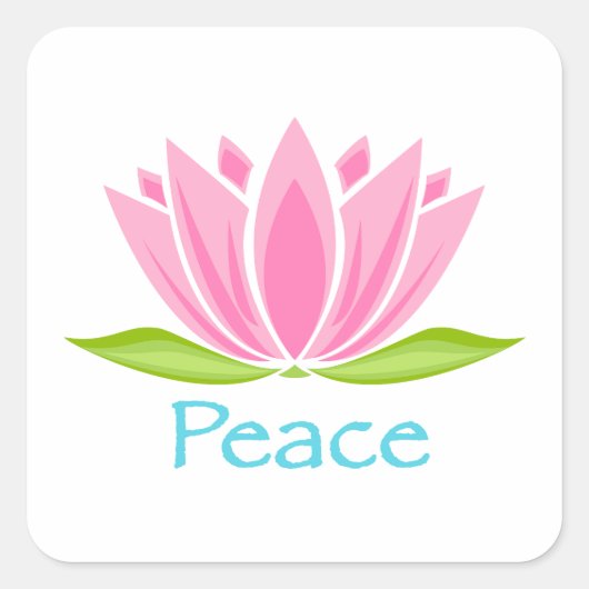 Peace Vierkante Sticker (Voorkant)