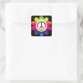 Peace Vierkante Sticker (Tas)