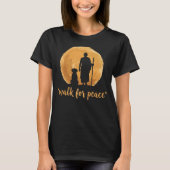 Peace Walking Monks With Aloka Dog T-shirt (Voorkant)