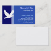 Peace white colombe simple, carte de visite cool (Devant / Derrière)