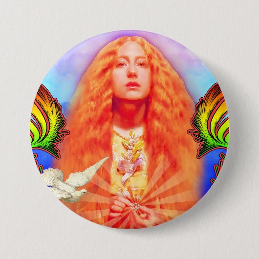 Peace Woman met Dove Button (Voorkant)
