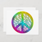 Peace World Language Briefkaart (Voorkant / Achterkant)