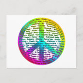 Peace World Language Briefkaart (Voorkant)