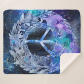 Peace Wreath Blues S&M Sherpa Deken (Voorkant (horizontaal))