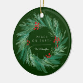 Peace Wreath Noël Ornement en céramique de Noël (Gauche)