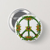Peace Wreath Ronde Button 5,7 Cm (Voorkant /achterkant)