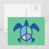 Peace Zee Turtle Briefkaart (Voorkant / Achterkant)