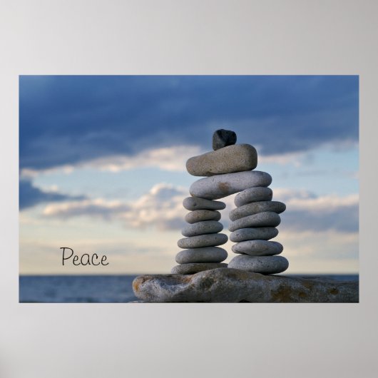 Peace Zen Rocks Poster (Devant)