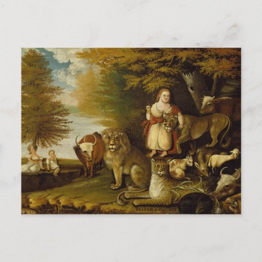 Peaceable Kingdom | 1830-32 Briefkaart (Voorkant)