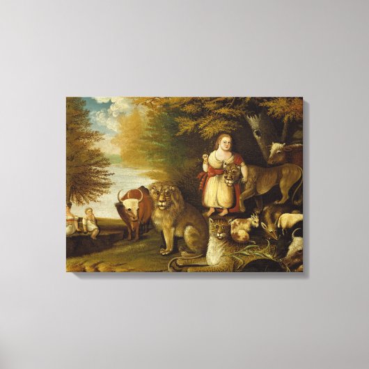 Peaceable Kingdom | 1830-32 Canvas Afdruk (Voorkant)